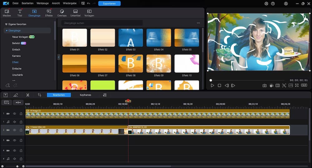 PowerDirector - Coole Video-Übergänge